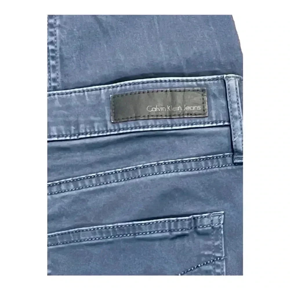 Calvin Klein Jeans size 12 slate blue ankle skinny pants EUC - Picture 2 of 12